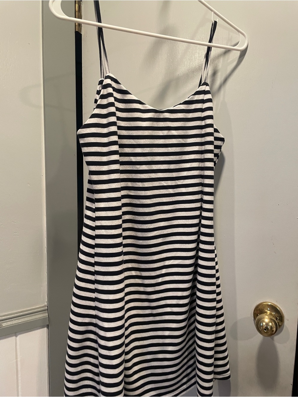 Olive & Oak Black and White Striped Mini Dress